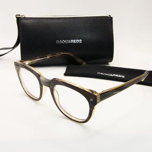 NEW DSQUARED2 DQ5171 062 50/23/145 062 HORN EYEGLASSES W BAG